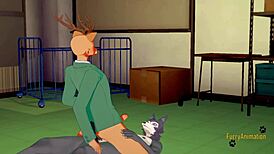 louis jerks legosi off then fucks him creampie style