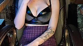 Mature Asian Woman Receives Cigarette While Smoking Naked