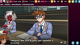 Hentai Heroes at University 10 tackle wild gloryhole blowbangs.