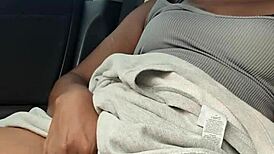 Naejae Wedgies Pussy and Cums in Parked Car, Feeling So Wild and Exposed!