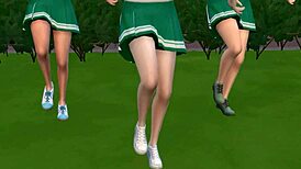 Petite teen 18+ cheerleader licks and fucks her hot art professor