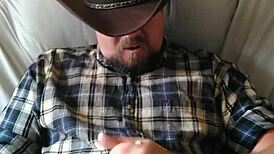 gay cowboy jerks off his hard cock solo in the ranch