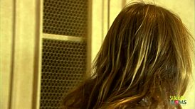 Watch Him Plunge Dick into Shaved Milf Pussy on Stairways and Cum!