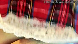 Myredfoxgirl serves her sugar daddy in a school outfit