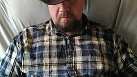 gay cowboy jerks off his hard cock solo in the ranch