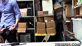 Dominant brunette cop dominates in intense interracial threesome