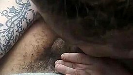 she eagerly gives sloppy deepthroat blowjob to big monster cock