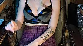 Mature Asian Woman Receives Cigarette While Smoking Naked