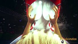 Zelda Furry Hentai with Intense Japanese Handjob and Creampie