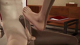 Asuka Tsundere Feet Bondage Teen Cumshot