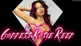 Goddess Rosie Reed teases with ebony soles and booty in sexy lingerie POV.