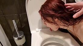 Isabella endures piss humiliation with rimming and slapping