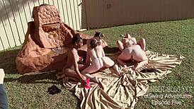 i lickin' dem horny babes outdoor wit toys