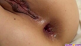 Rei Furuse Takes Two Big Japanese Cocks in Anal Debut at Slurpjp Com