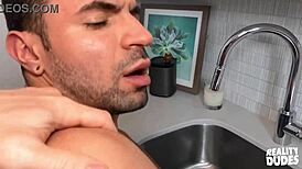 Ian greene's sexy butt tempts the sink-fixing client