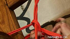Tied Latin Slaves Whipped In BDSM