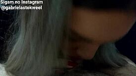 Gabriela Stokweel cums hard from deepthroat blowjob in orgy