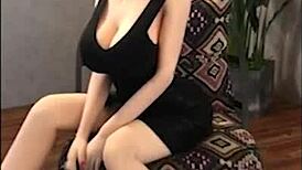 Custom sex doll fucked hard in close-up couple action