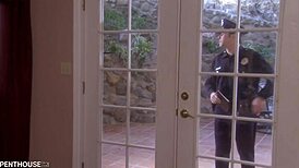 Brunette beauty holly west seduced by police officer in office