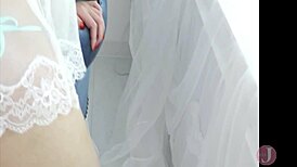 Asian girl in naughty outfit teasing with her cute ass