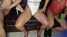 Vivi and her crew party hard at the best club in Atibaia, making it unforgettable.