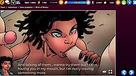 Anime pussy is fucked by its owner, who is capable of a blowjob and anal action
