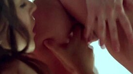 Brunette Kisses Lesbian Friend's Pussy with Toys