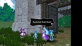 Blue-Haired Princess Gets Fucked by Monster in Hentai Game