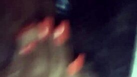 Hey, watch this red BBW suck dick in a car?