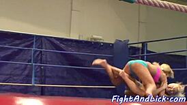 Smalltit Wrestling Lesbos Tease with Tender Touches