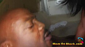 Small pussy gets stretched by massive black cocks