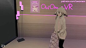 Horny Teen Cosplays Cat Girl Humping Pillow to Orgasm