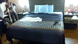 ebony teen couple having sex in amateur video