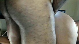 ebony teen couple having sex in amateur video