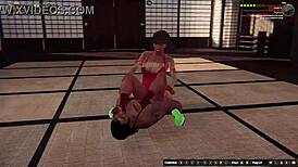 I watch dela and josie wrestle naked in 3d lesbian fight