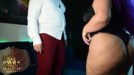 Hotwife's Sloppy Blowjob Adventures with Cum and Wet Tits