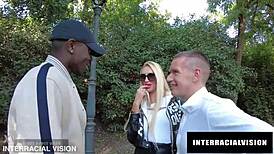 Damn! Sexy Blonde Anita Blanche Pegs BF in Wild Interracial BJ Scene!