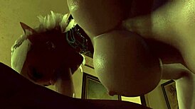 Stunning Blonde Elf Shares Intense Emotions in Handjob and Blowjob Scene