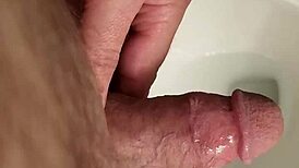 My Big Shiny Saliva-Covered Cock in Solo Action