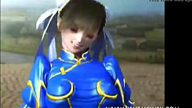 Chun Li Rides Exercise Ball In Hentai