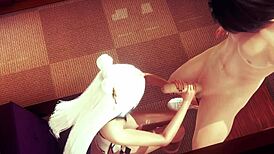 Genshin Impact Hentai - Ningguang Wild Sex in Jade Chamber with Handjob Blowjob 69