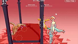 Odymos LGBT hentai game ep 9 features bisexual threesome with monster cock anal and orgasms.