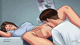 My friend dives into mature pussy in Summertime Saga episode 32 😏