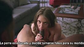 the old cuckold watches his wife get creampied by black cock