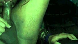 Latina shemale sucks monster cock in van until orgasm