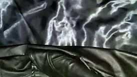 Cum on Leather Jacket of Step Sister