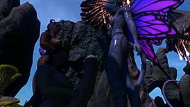 Dream land futanari hentai game – Bound shemale orgy together with big tits and cock