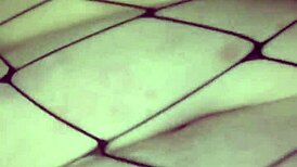 brunette uses dildo for squirting cum on big natural tits