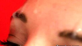 This spicy idol swallows every drop of cum on her face.