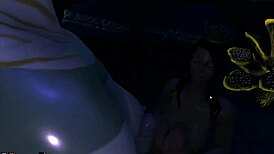 Dream land futanari hentai game – Bound shemale orgy together with big tits and cock